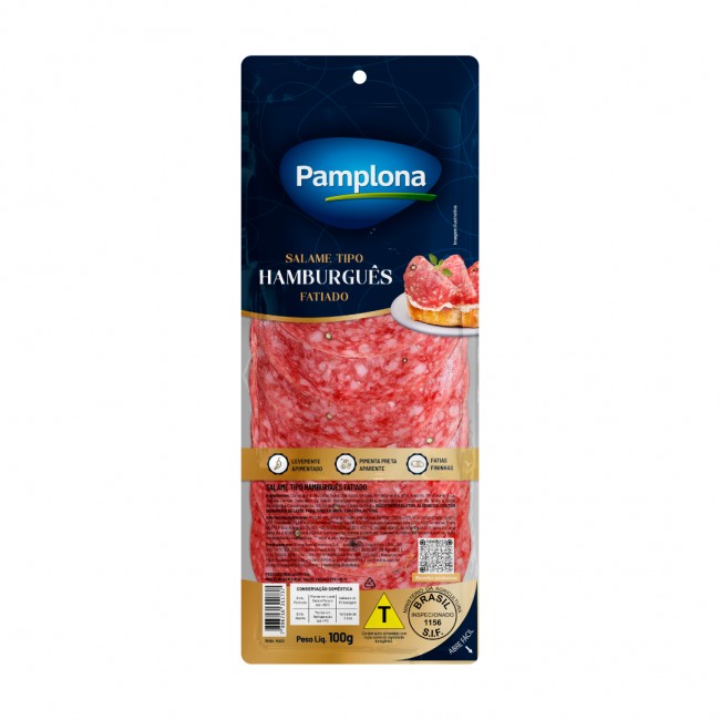 SALAME HAMBURGUES FATIADO PAMPLONA 12X100G