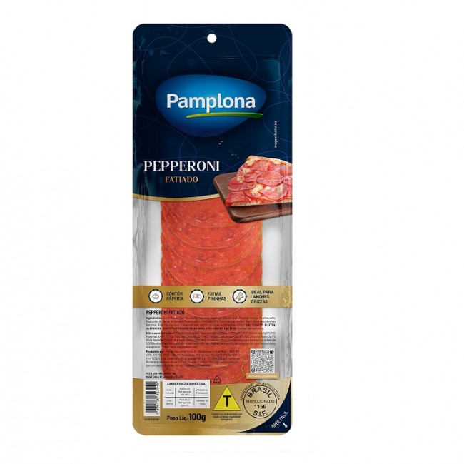 PEPPERONI FATIADO PAMPLONA 12X100GR